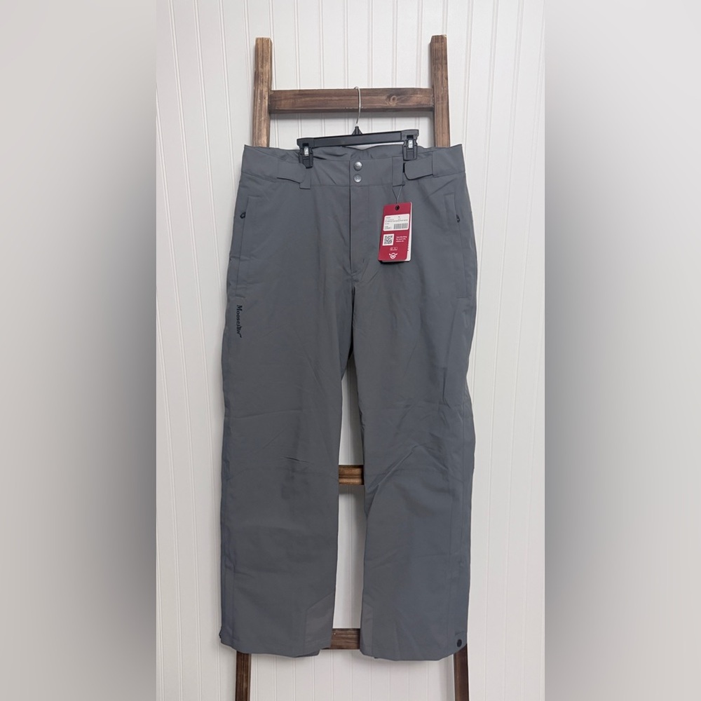 Moosejaw Men’s Insulated Waterproof Ski Snow Pants Gray Retail $109